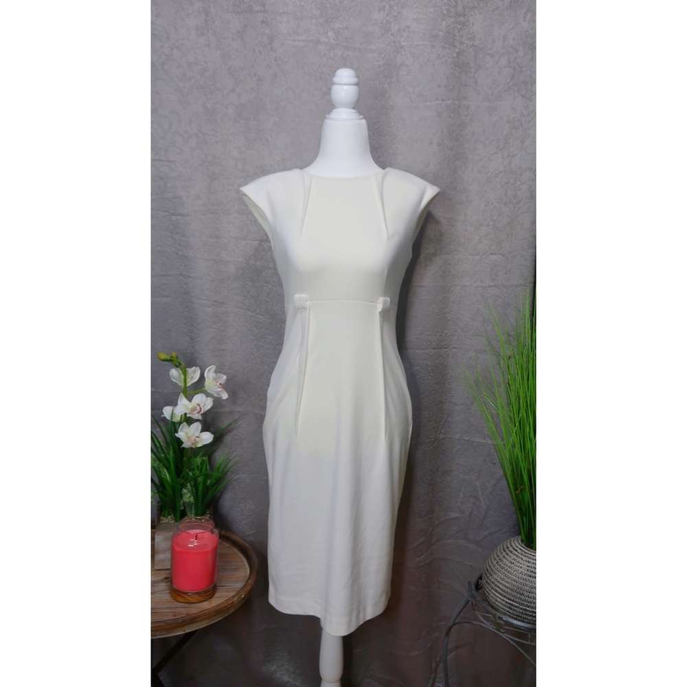 White Calvin Klein 🐚 midi Dress